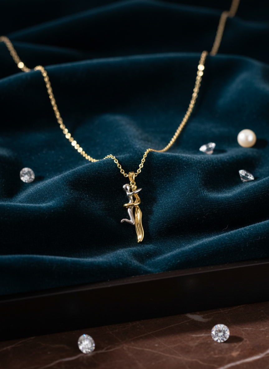 Sevgiliye Zarif ve Romantik “Seni Seviyorum” Mesajlı Özel Sunumlu Kolye