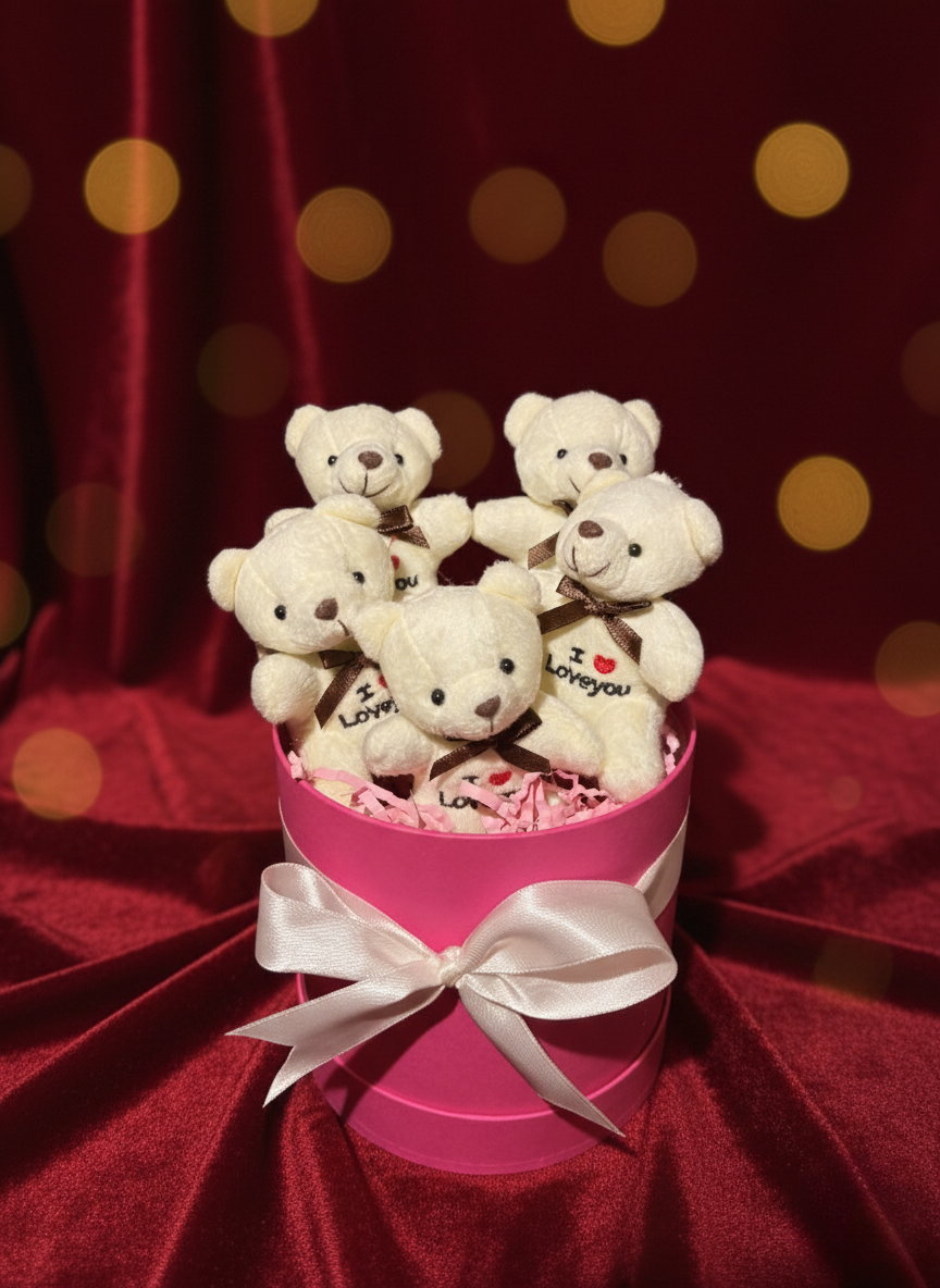 Sevgiliye Özel Romantik Ayıcık Hediye Kutusu